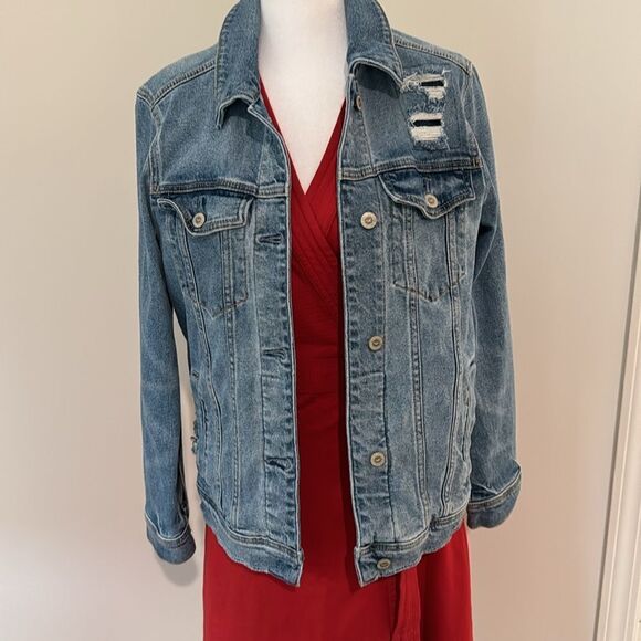 Hollister Jean jacket distressed EUC size Small - Picture 11 of 12